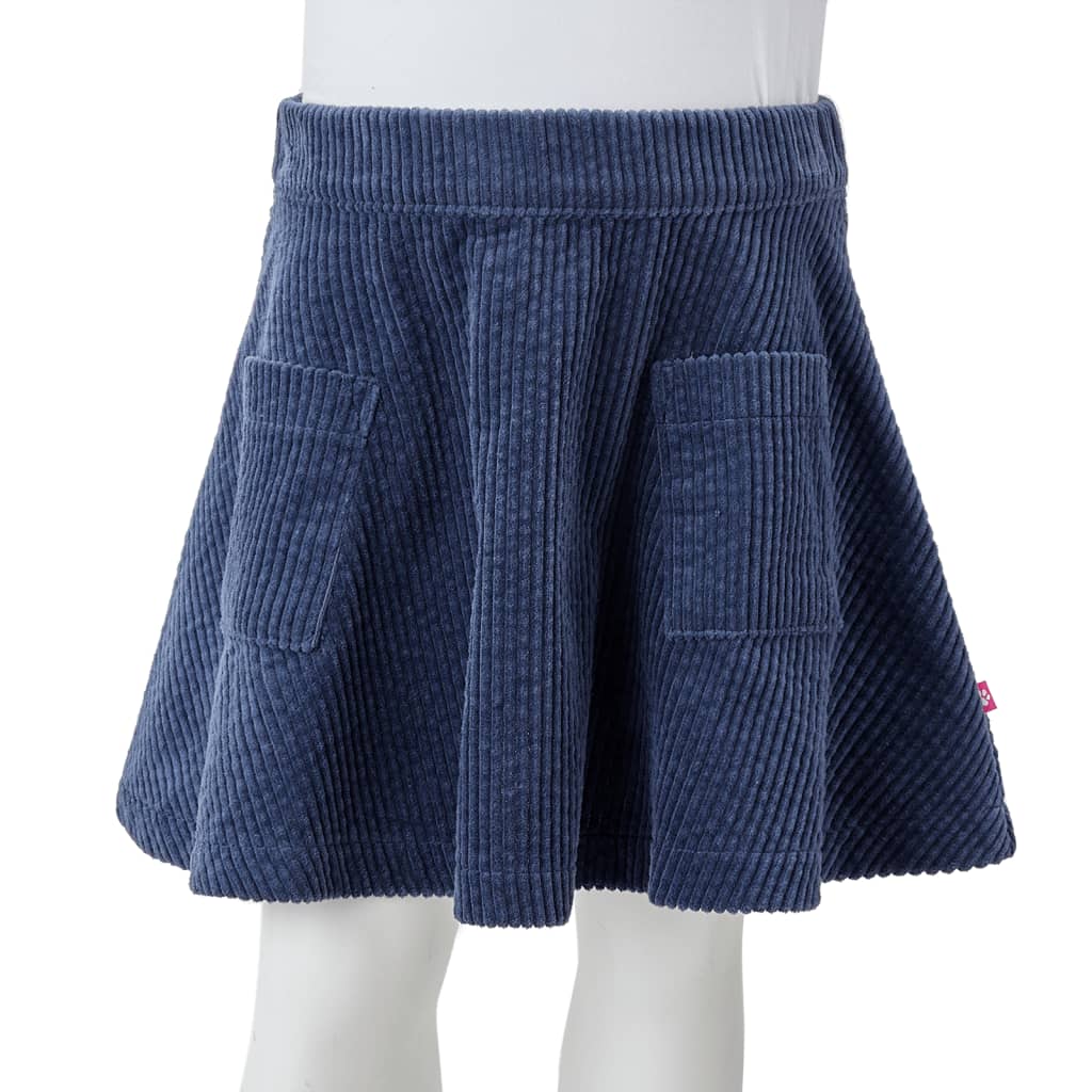 Kinderrock mit Taschen Cord Marineblau 92