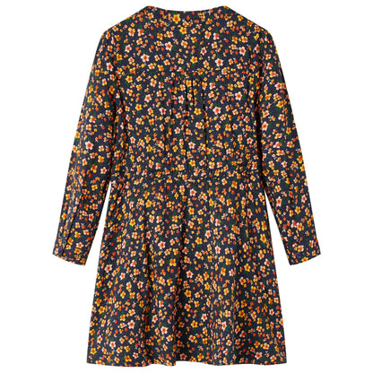 Kinderkleid mit Langen Ärmeln Marineblau 116