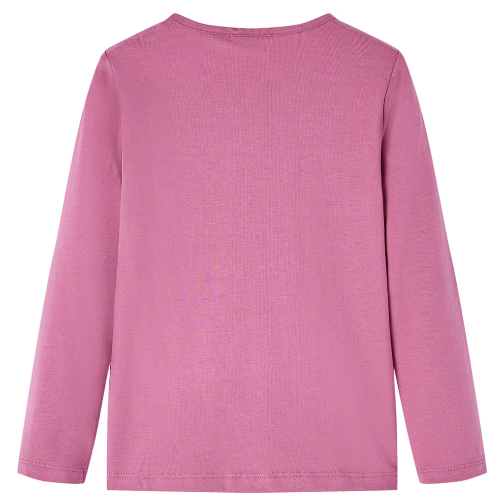 Kinder-Langarmshirt Himbeerrosa 92