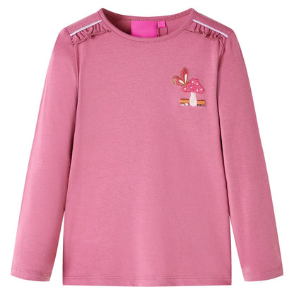 Kinder-Langarmshirt Himbeerrosa 104