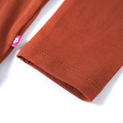 Kinder-Langarmshirt Cognac 128