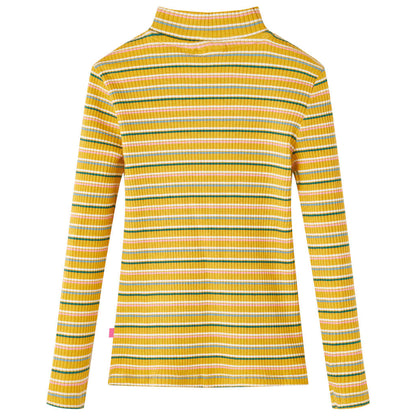 Kinder-Langarmshirt Halbrollkragen Ocker 116