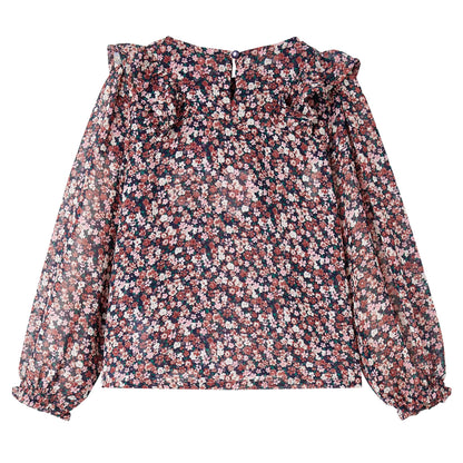 Kinder-Langarmbluse Dunkelrosa 104