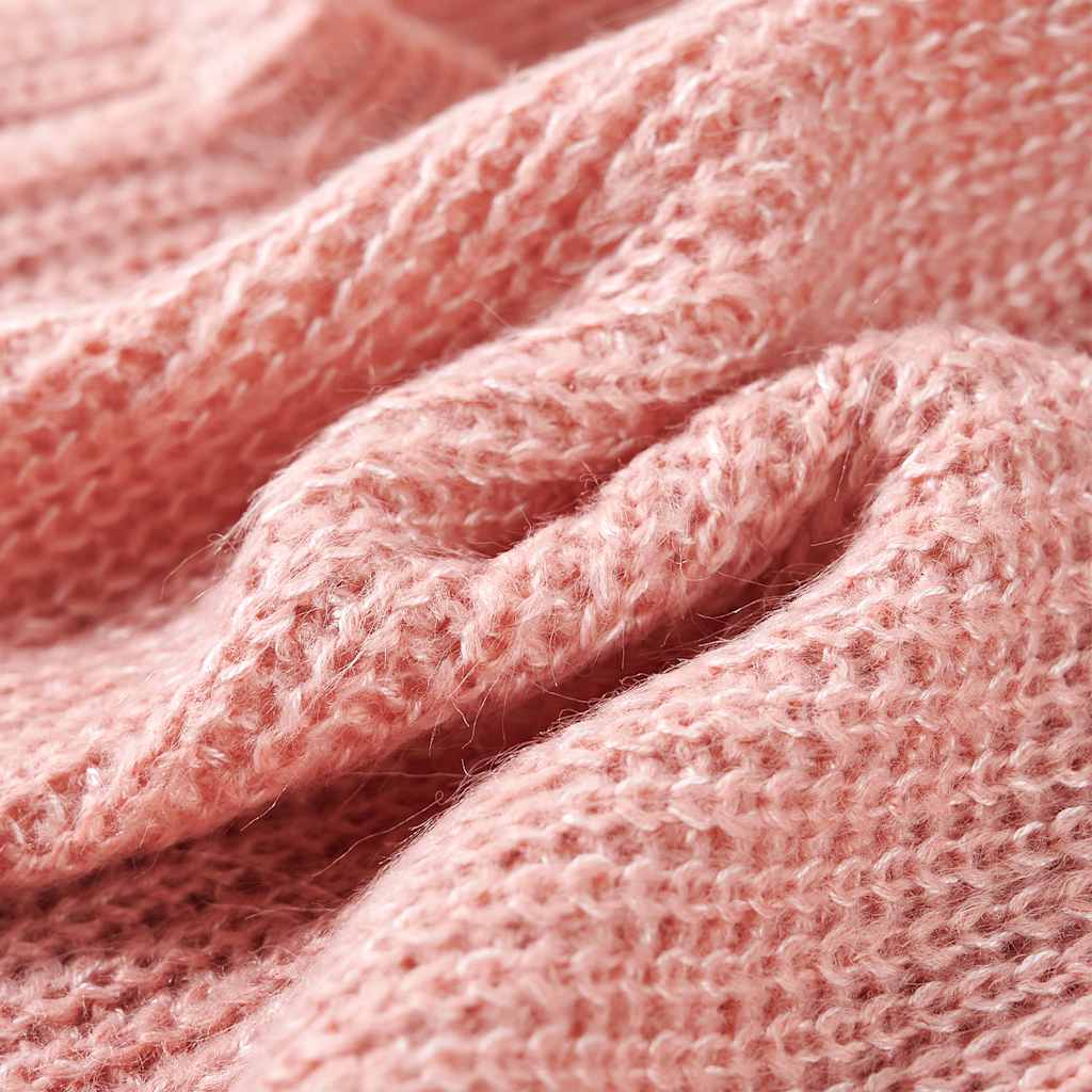 Kinder-Pulloverweste Gestrickt Hellrosa 92