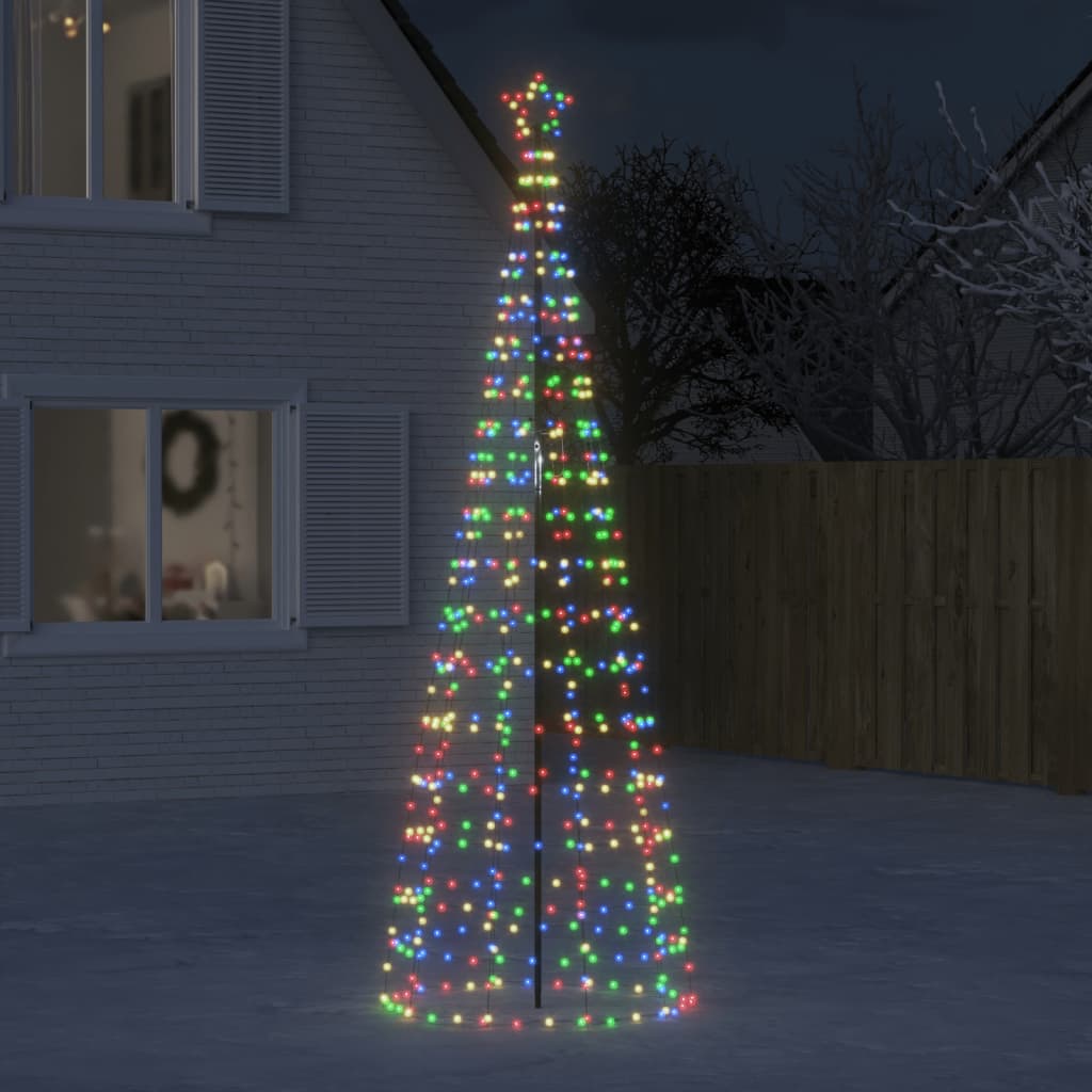 LED-Weihnachtsbaum mit Erdspießen 570 LEDs Mehrfarbig 300 cm
