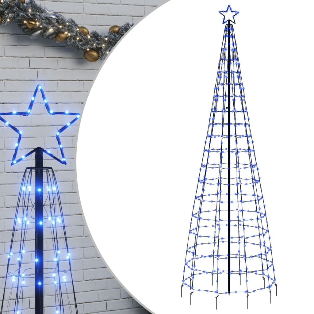 LED-Weihnachtsbaum mit Erdspießen 570 LEDs Blau 300 cm