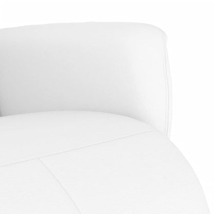 Relaxsessel mit Fußteil Weiß Kunstleder