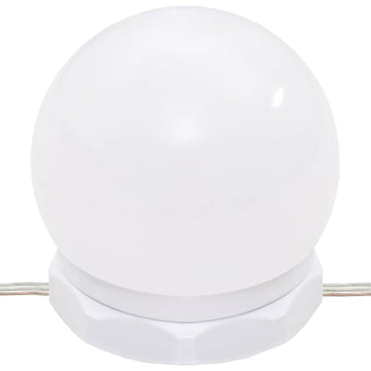 Schminktisch mit LED-Leuchten Grau Sonoma 96x40x142 cm