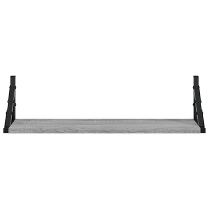 Wandregale 2 Stk. Grau Sonoma 60x15x15,5 cm