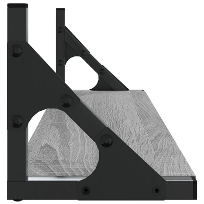 Wandregale 2 Stk. Grau Sonoma 60x15x15,5 cm