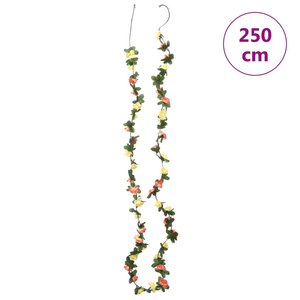 Blumengirlanden Blumen 6 Stk. Frühlingsrosen 250 cm