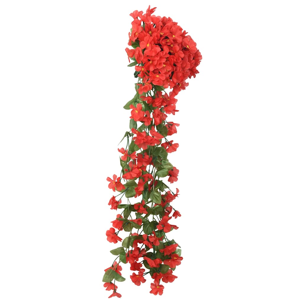 Blumengirlanden Blumen 3 Stk. Rot 85 cm