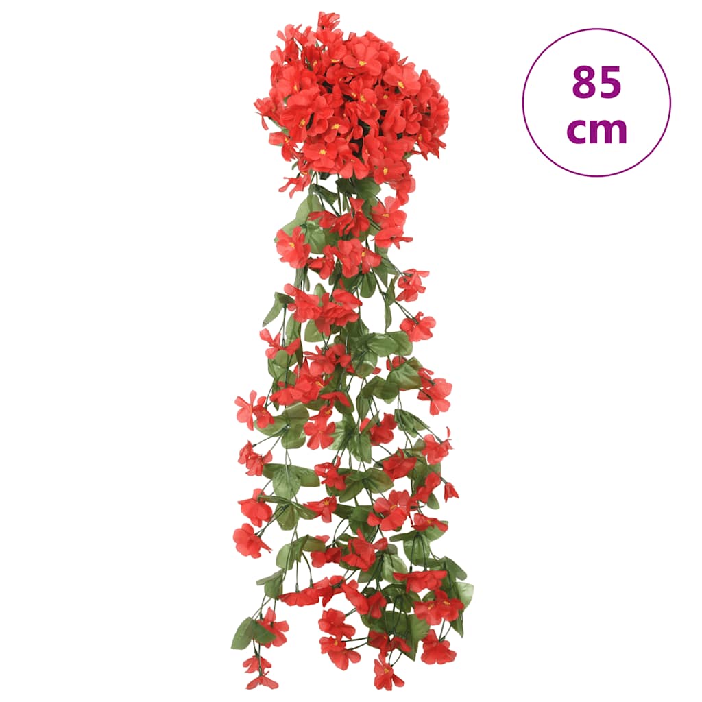Blumengirlanden Blumen 3 Stk. Rot 85 cm