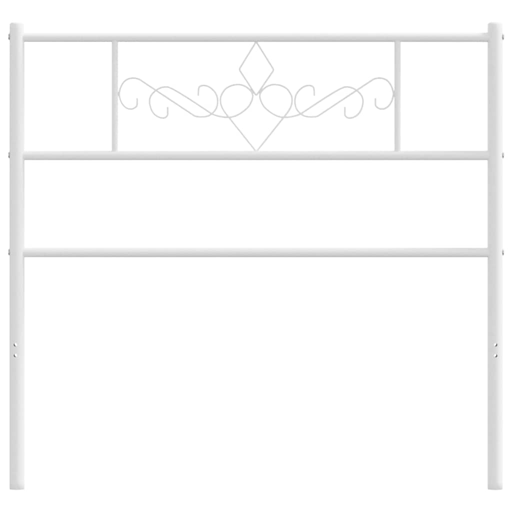 Ersatz-Kopfteil Metall Weiß 107 cm