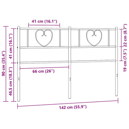 Ersatz-Kopfteil Metall Schwarz 135 cm