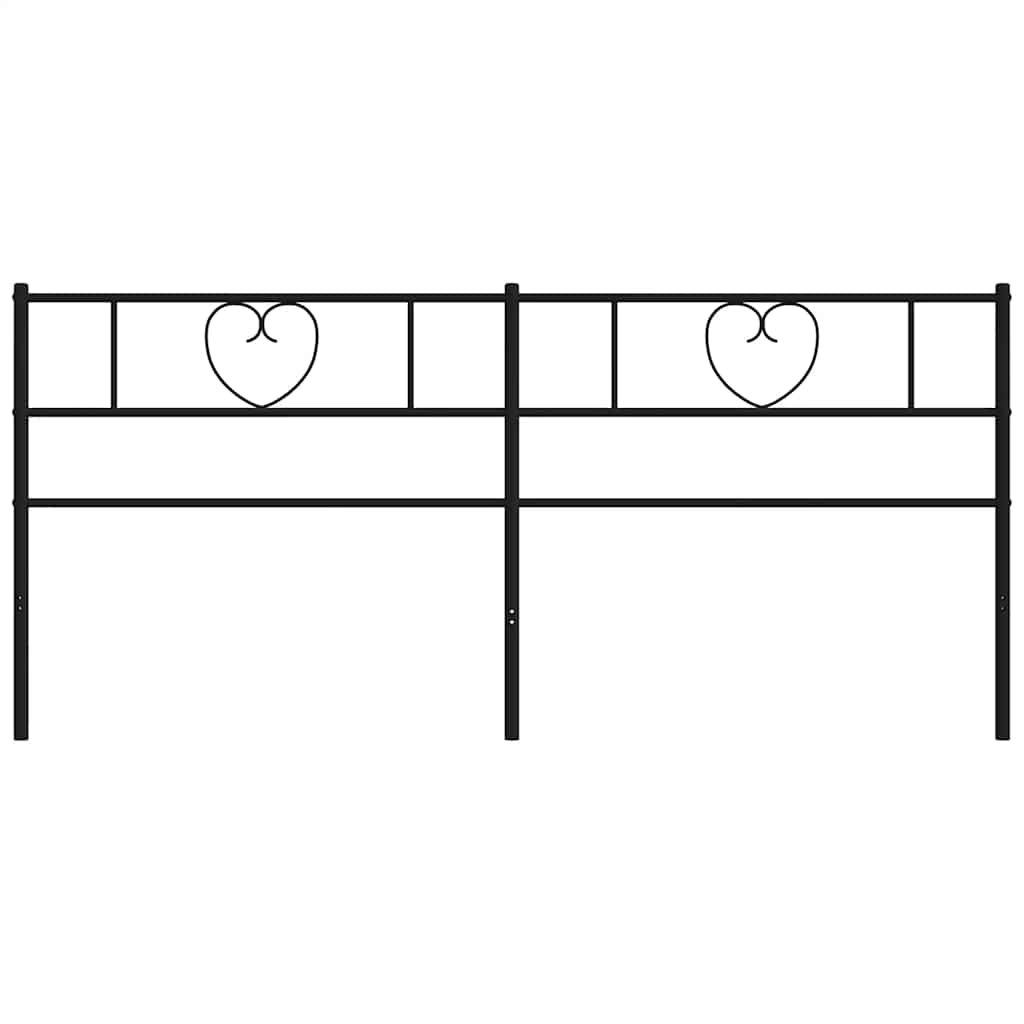 Ersatz-Kopfteil Metall Schwarz 180 cm