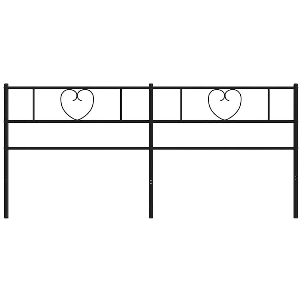 Ersatz-Kopfteil Metall Schwarz 193 cm