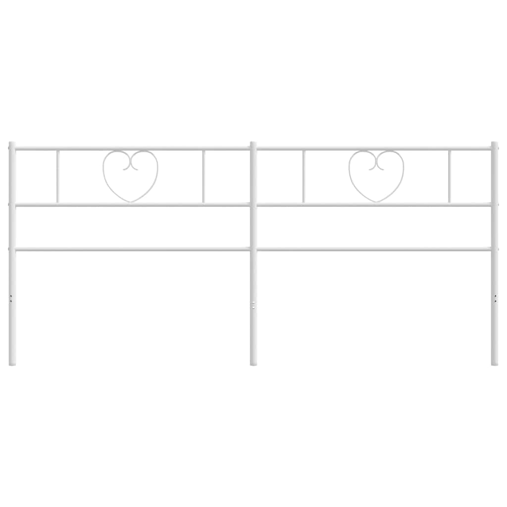 Ersatz-Kopfteil Metall Weiß 180 cm