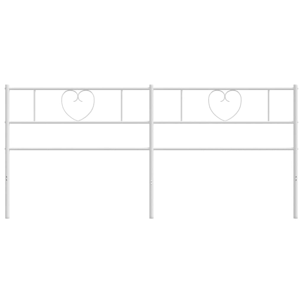 Ersatz-Kopfteil Metall Weiß 200 cm