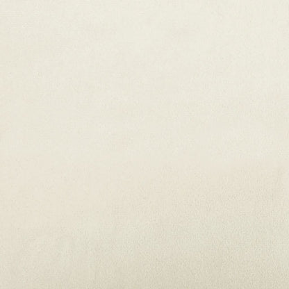 2-Sitzer-Sofa mit Zierkissen Creme 120 cm Samt