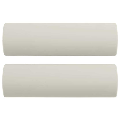 3-Sitzer-Sofa mit Zierkissen Creme 180 cm Samt