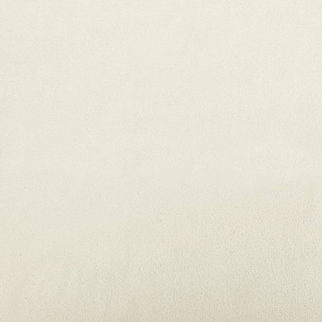 3-Sitzer-Sofa mit Zierkissen Creme 180 cm Samt