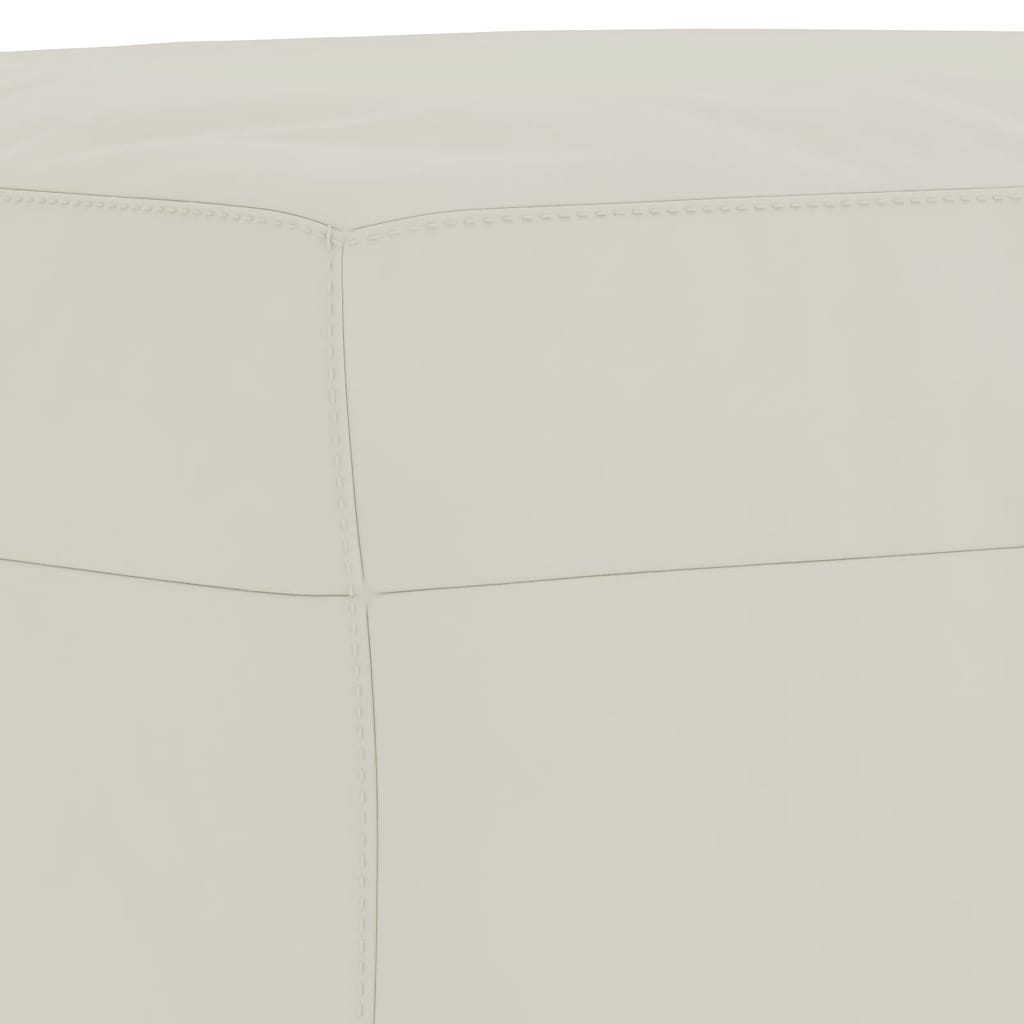 3-tlg. Sofagarnitur mit Kissen Creme Samt