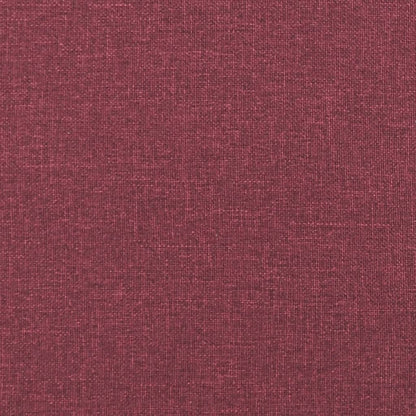 3-tlg. Sofagarnitur mit Kissen Weinrot Stoff