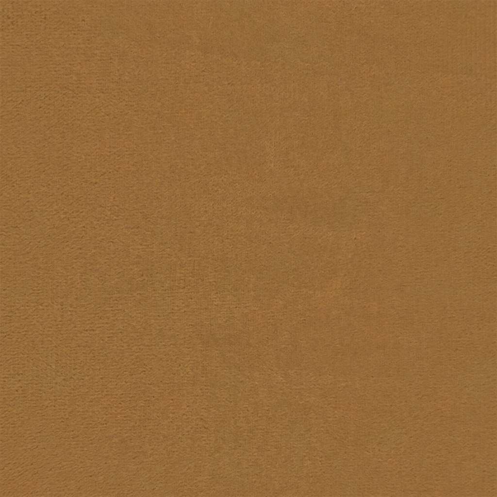 2-tlg. Sofagarnitur mit Kissen Braun Samt