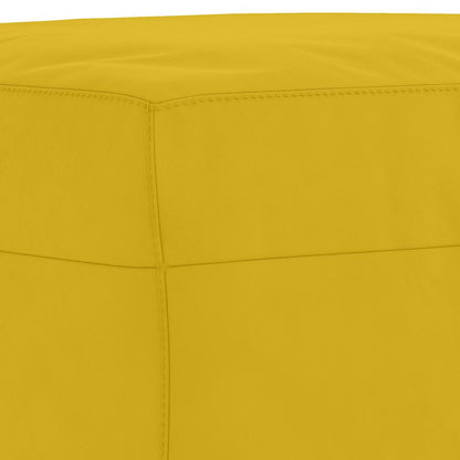 4-tlg. Sofagarnitur mit Kissen Gelb Samt