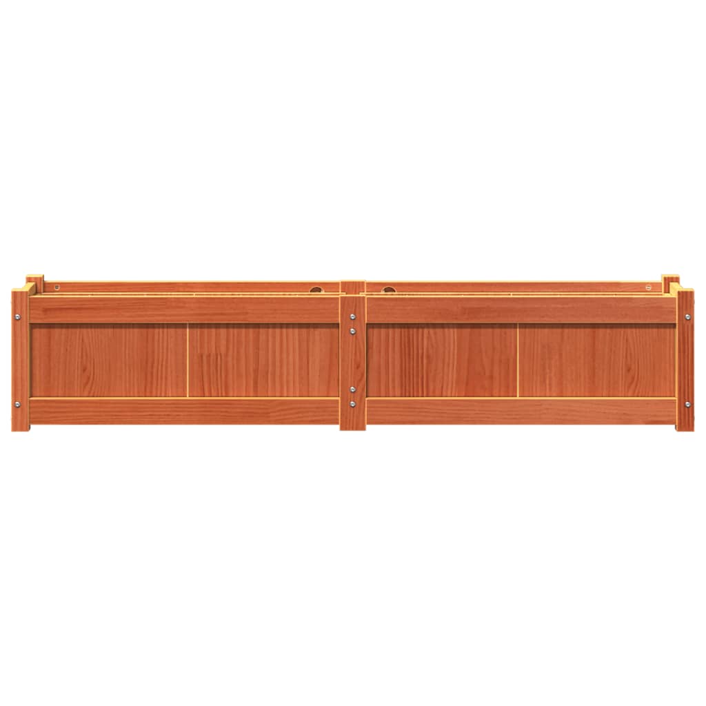 Pflanzkübel 2 Stk. Wachsbraun Massivholz Kiefer