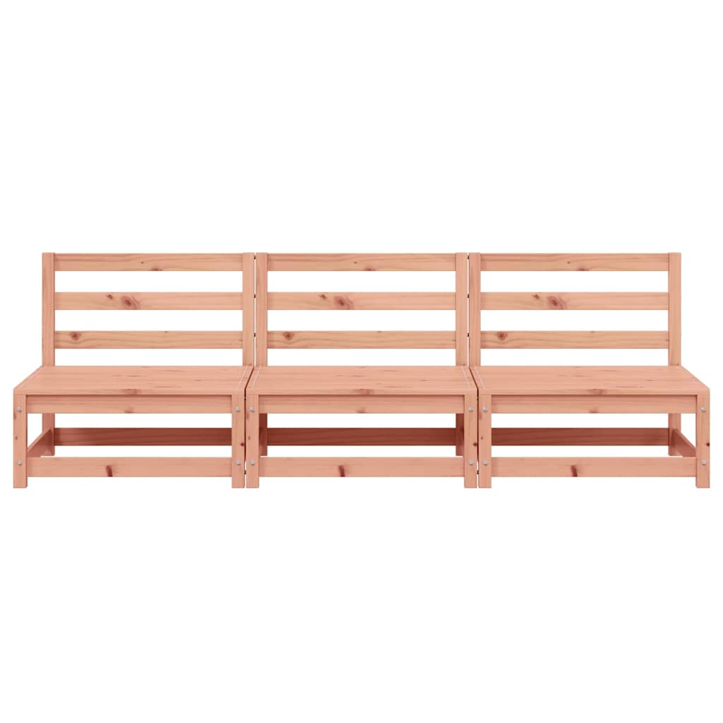 Gartensofas ohne Armlehnen 3 Stk. 70x70x67 cm Douglasienholz