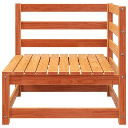 Gartensofa 2-Sitzer Wachsbraun Massivholz Kiefer