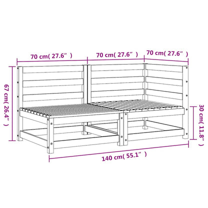 Gartensofa 2-Sitzer Massivholz Douglasie