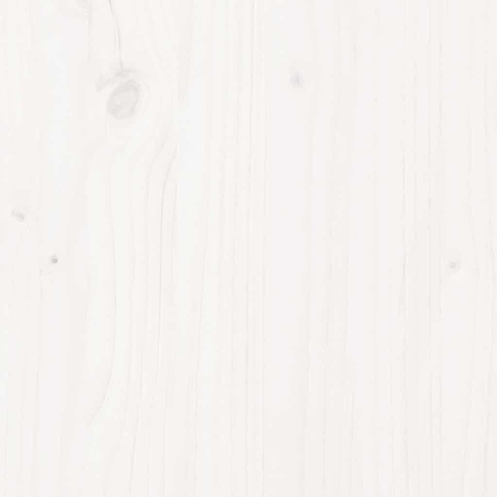 Gartensofa mit Hocker 2-Sitzer Weiß Massivholz Kiefer