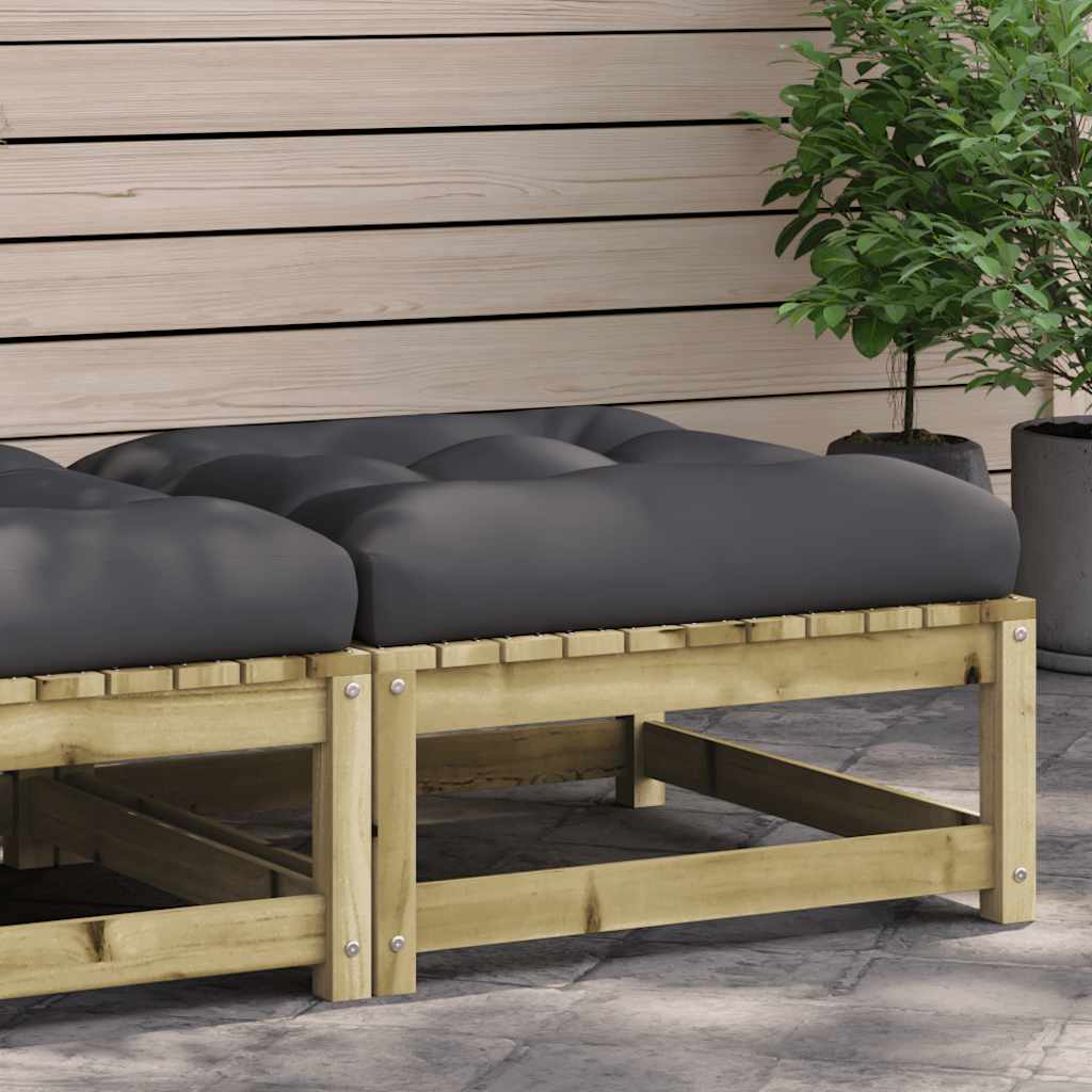 Gartenhocker mit Kissen Kiefernholz Imprägniert