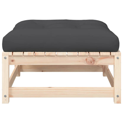 Gartenhocker mit Kissen 2 Stk. Massivholz Kiefer