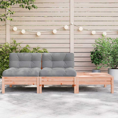 Gartensofa mit Kissen und Hocker 2-Sitzer