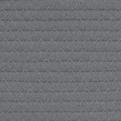 Aufbewahrungskorb Grau und Weiß Ø40x35 cm Baumwolle