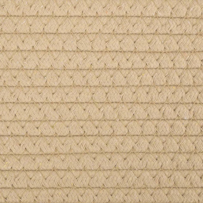 Wäschekorb Beige und Weiß Ø55x36 cm Baumwolle