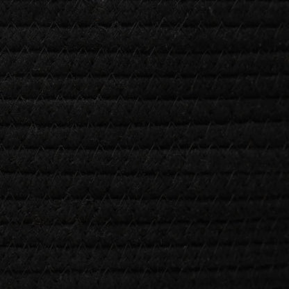 Aufbewahrungskörbe 2 Stk. Weiß und Schwarz Baumwolle