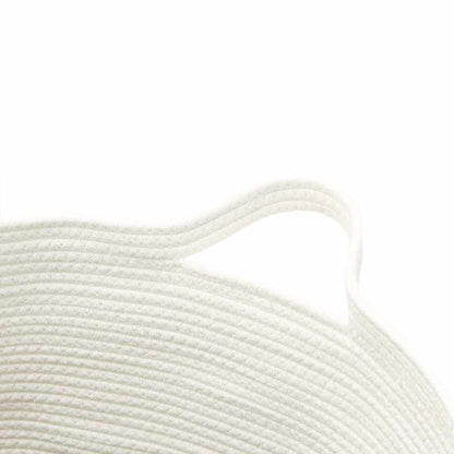 Aufbewahrungskorb Braun und Weiß Ø49x65 cm Baumwolle