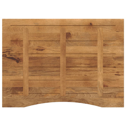 Schreibtischplatte mit Aussparung 100x80x2,5cm Massivholz Mango