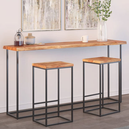 Tischplatte 160x40x2,5cm Rechteckig Massivholz Akazie Baumkante