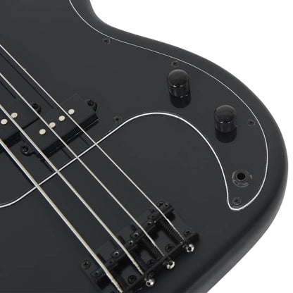 E-Bass für Anfänger mit Tasche Schwarz 4/4 46"