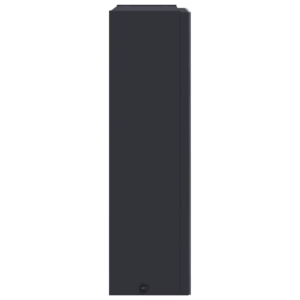 Spiegelschrank mit LED-Beleuchtung Grau 45x13x52 cm