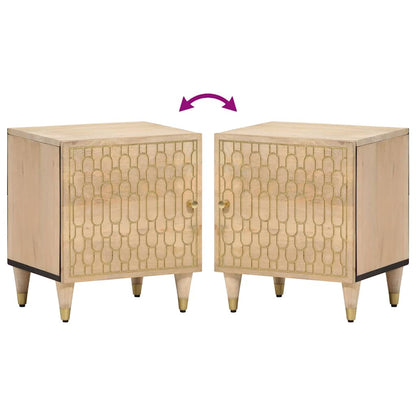 Nachttische 2 Stk. 40x33x46 cm Massivholz Mango