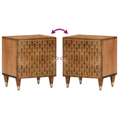 Nachttisch 40x33x46 cm Massivholz Mango