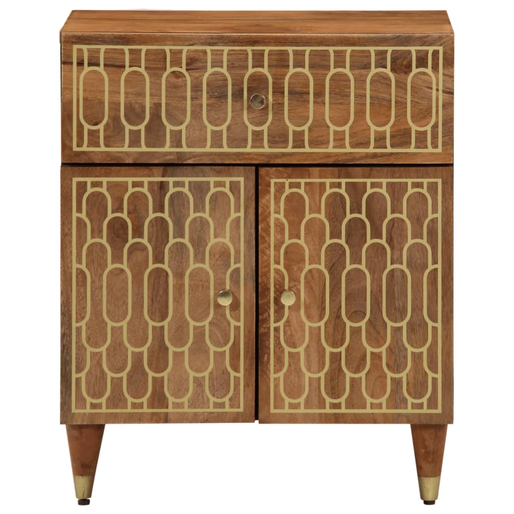 Nachttisch 50x33x60 cm Massivholz Mango