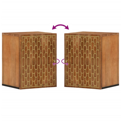 Bad-Wandschrank 38x33x48 cm Massivholz Mango